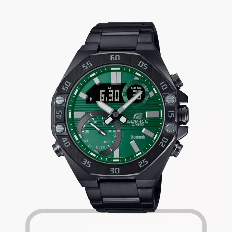 Casio Edifice Men’s Watch Smartphone Link Bluetooth Green Dial | ECB-10DC-3A